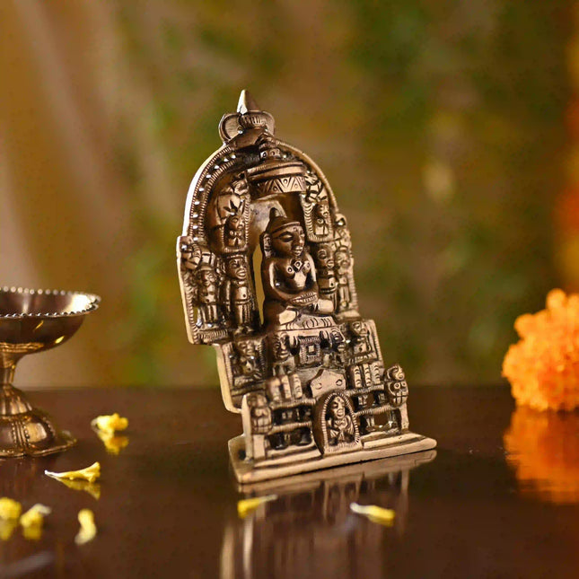 Brass Tirthankara Mahavirji Jain Statue (5 Inch)