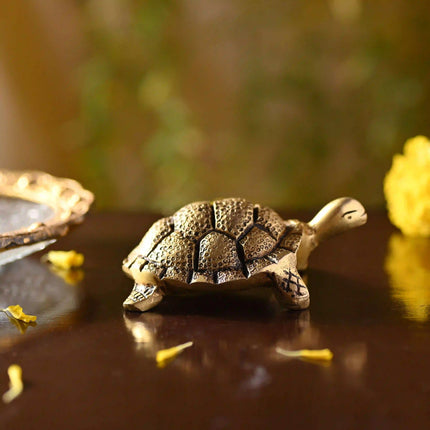 Brass Tortoise Figuruine Vastu/Feng Shui (1.5 Inch)