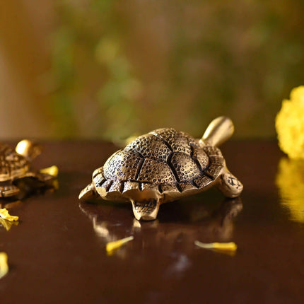 Brass Tortoise Figuruine Vastu/Feng Shui (1.5 Inch)