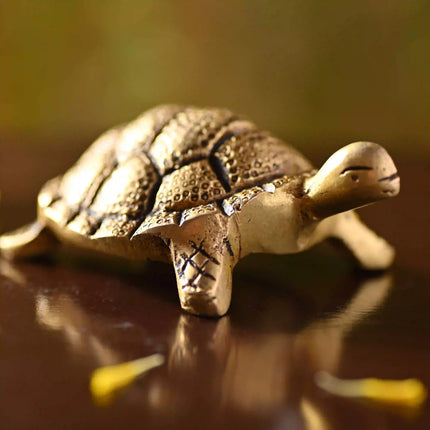 Brass Tortoise Figuruine Vastu/Feng Shui (1.5 Inch)