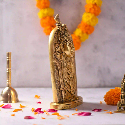 Brass Handcrafted Aashapura Maa Idol (9.8 Inch)