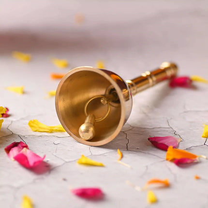 Brass Traditional Pooja Handbell – Authentic Indian Brassware