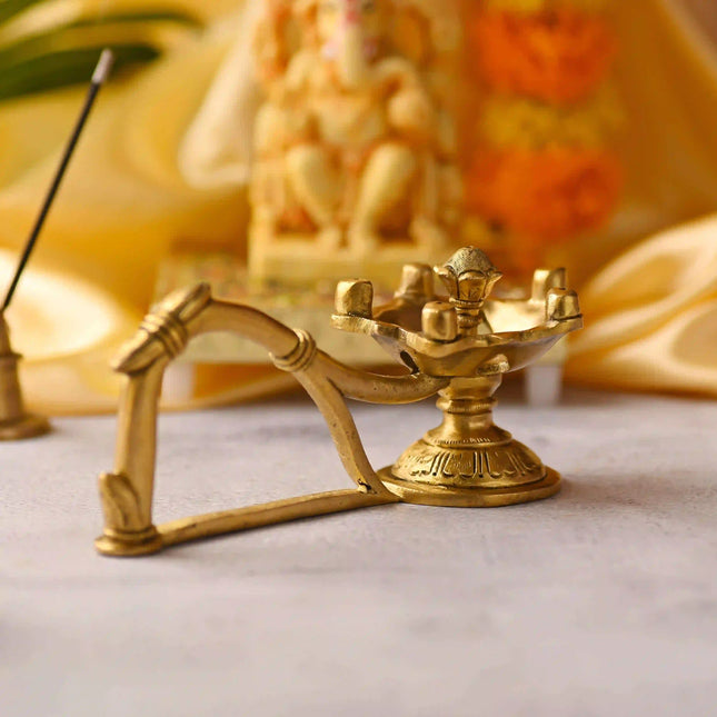 Brass Agardan / Incense Holder with Handle (2.8 Inch)