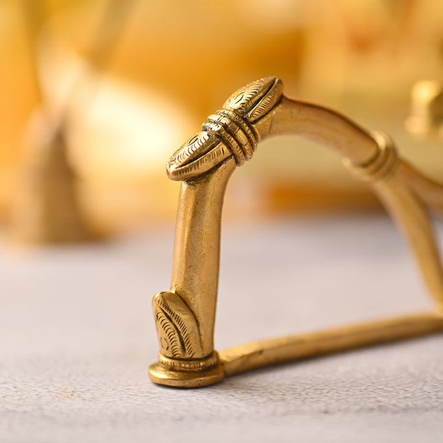 Brass Agardan with Handle – Traditional Handmade Brass Incense Holder (2.8 Inch)