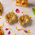 Brass Handcrafted Oil Diya Pair (0.7 Inch)