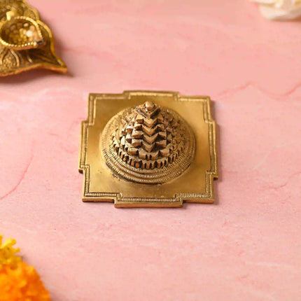 Brass Superfine Maha Meru Shree Yantra (2 Inch)