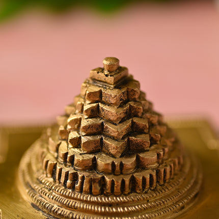 Brass Superfine Maha Meru Shree Yantra – Divine Handmade Brass Decor (2 Inch)