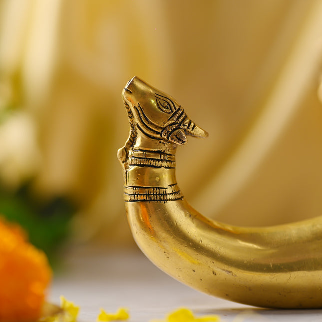 Brass Nandi Gangajali – Handcrafted Traditional Temple Vessel (8 Inch)