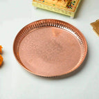 Copper thali daimeter - 8 inch ; weight - 150 gram