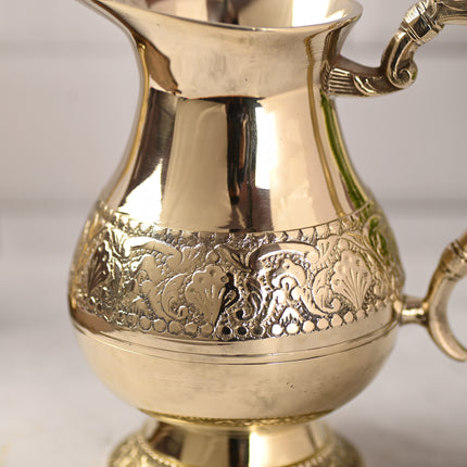 Brass Handcrafted Water Jug (8 Inch)