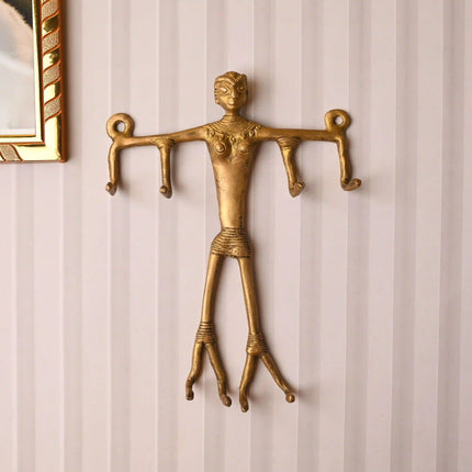 Brass Mummy Buddha Design Hanger – Handcrafted Spiritual Wall Decor (9 Inch)