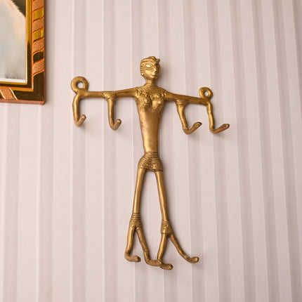 Brass Mummy Buddha Design Hanger – Handcrafted Spiritual Wall Decor (9 Inch)