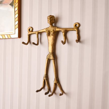 Brass Mummy Buddha Design Hanger – Handcrafted Spiritual Wall Decor (9 Inch)