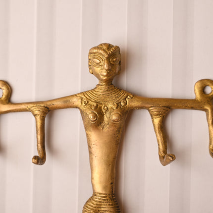 Brass Mummy Buddha Design Hanger – Handcrafted Spiritual Wall Decor (9 Inch)
