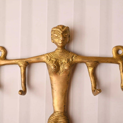 Brass Mummy Buddha Design Hanger – Handcrafted Spiritual Wall Decor (9 Inch)