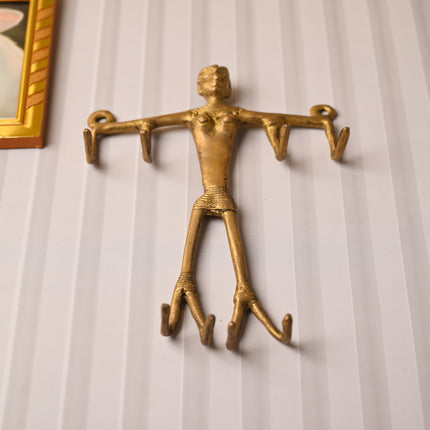 Brass Mummy Buddha Design Hanger – Handcrafted Spiritual Wall Decor (9 Inch)