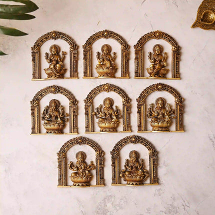 Brass Ashtalakshmi Wall Hanging Set