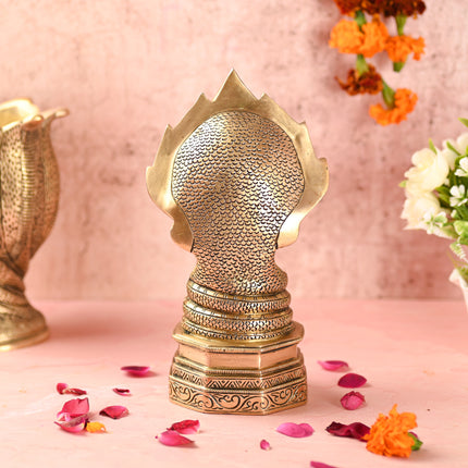 Brass Vintage Sheshnaag idol (9.8 Inch)
