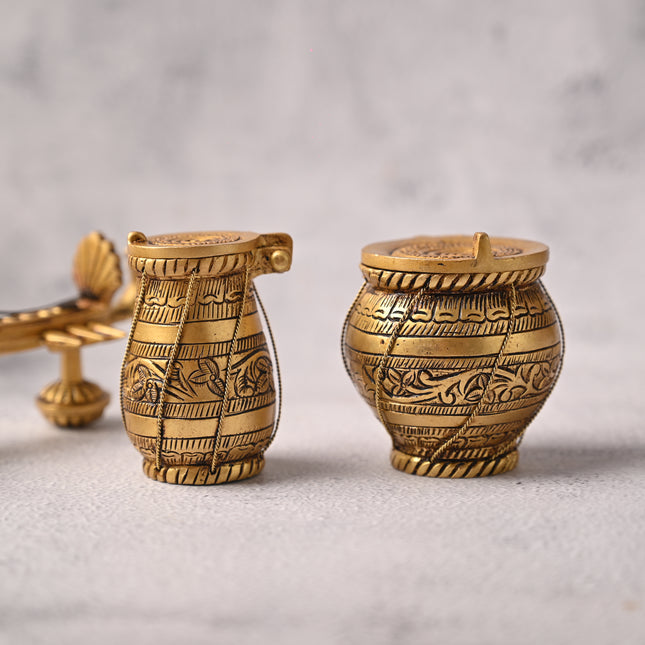Brass Decorative Musical Instrument Set of 3 – Traditional Handcrafted Art