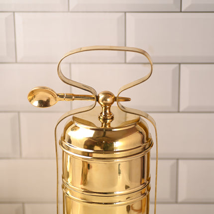 Brass 4-Tier Lunch Box/Tiffin Box (15.5 Inch)