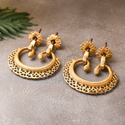 Brass Jali Door Knocker Pair – Handcrafted Traditional Door Decor (4.2 Inch)