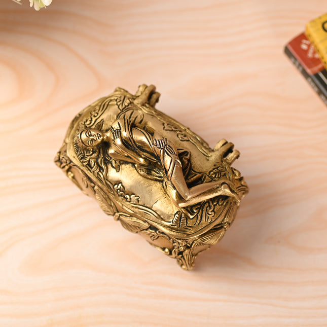Brass Vintage Jewellery Box (4.5 Inch)