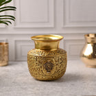 Brass Shankh Chakra Namaha Kodam / Kalash – Traditional Handcrafted Brass Decor