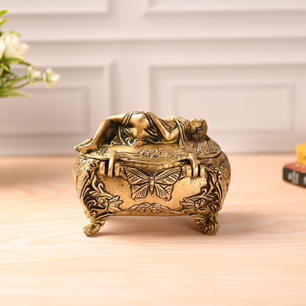 Brass Vintage Jewellery Box (4.5 Inch)