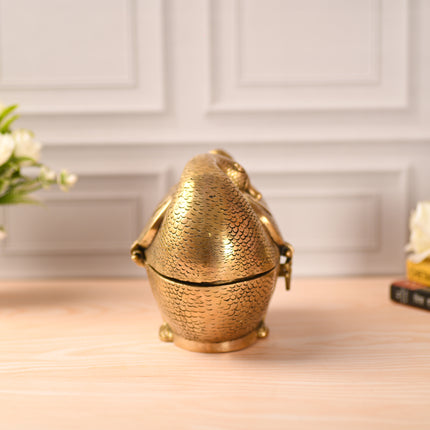 Brass Duck or Swan Shaped Jewellery Box (6 Inch)
