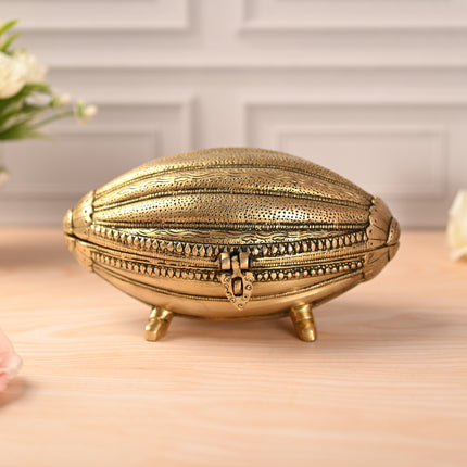 Brass Shell Shaped Jewellery Box (4.5 Inch)