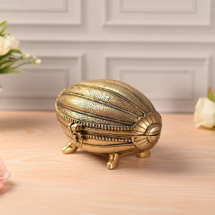 Brass Shell Shaped Jewellery Box (4.5 Inch)