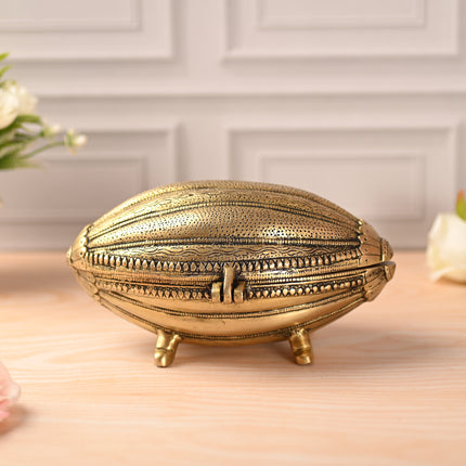 Brass Shell Shaped Jewellery Box (4.5 Inch)
