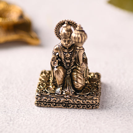Brass Blessing Hanuman Idol – Handcrafted Divine Decor (2.5 Inch)