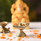 Brass Handcrafted Conch Lightweight Diya (1.8 Inch)