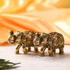 Brass Superfine Elephant Statue Pair – Premium Handcrafted Decor (2.5 Inch)