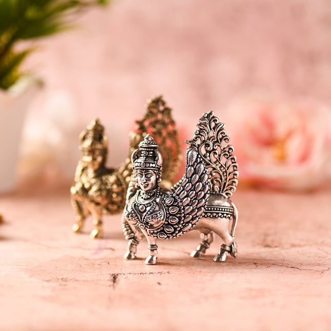 Brass Kamdhenu Cow Idol – Sacred Symbol of Abundance & Prosperity (3 Inch)