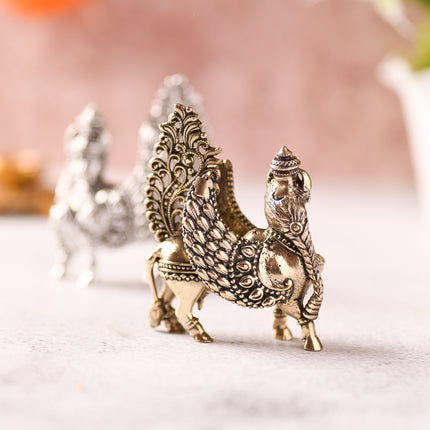 Brass Kamdhenu Cow Idol – Sacred Symbol of Abundance & Prosperity (3 Inch)