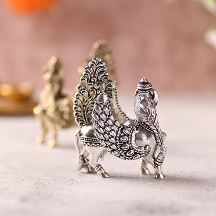 Brass Kamdhenu Cow Idol – Sacred Symbol of Abundance & Prosperity (3 Inch)