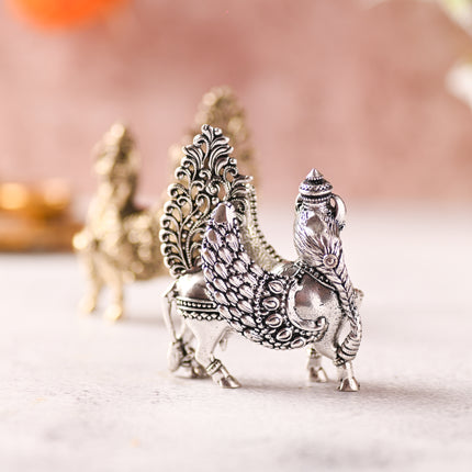 Brass Kamdhenu Cow Idol – Sacred Symbol of Abundance & Prosperity (3 Inch)