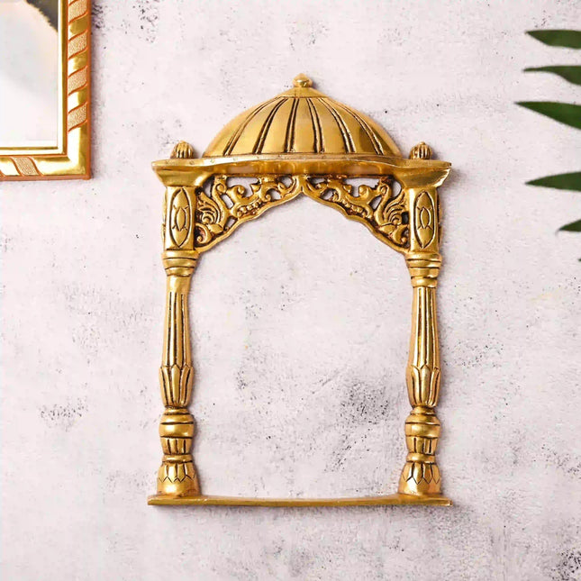 Brass Temple Frame Wall Hanging (10 Inch)