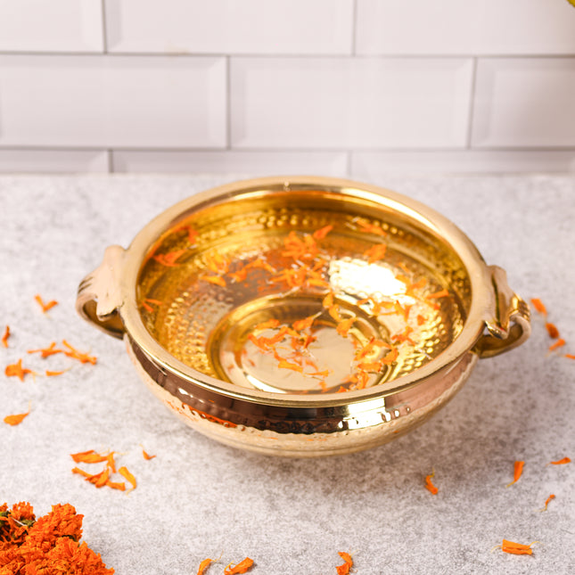 Brass Traditional Hammered Urli/Floater – Premium Handcrafted Decor (3.5 Inch)