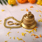 Brass Wall Hanging Temple Bell – Handcrafted Traditional Decor (21.8 Inch)