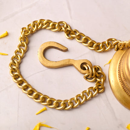 Brass Wall Hanging Temple Bell – Handcrafted Traditional Decor