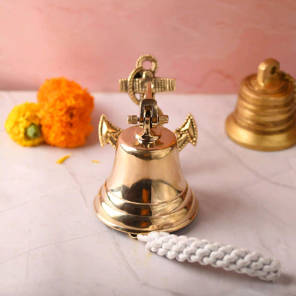 Brass Anchor Bell – Premium Nautical Brass Handicraft (6.5 Inch)