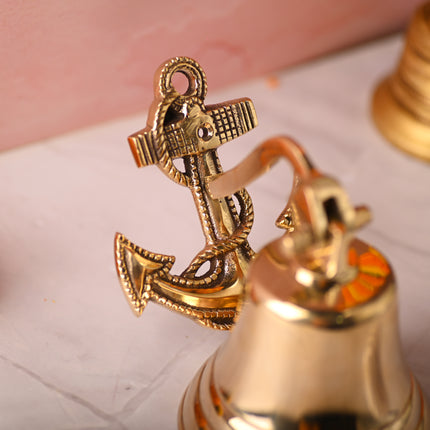 Brass Anchor Bell – Premium Nautical Brass Handicraft (6.5 Inch)