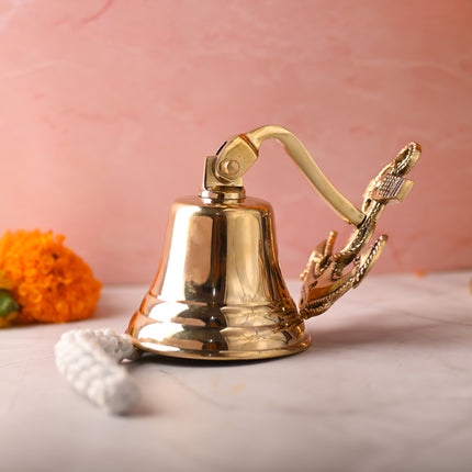Brass Anchor Bell – Premium Nautical Brass Handicraft (6.5 Inch)