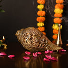 Brass Lord Vishnu And Lakshmi Conch