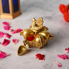 Brass Peacock Kumkum Box (3.5 Inch)