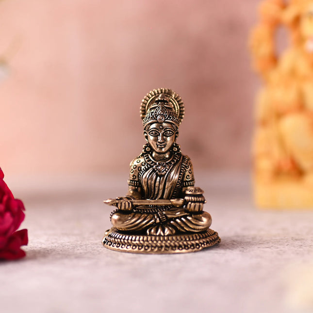 Brass Superfine Sitting Annapurna Devi Idol (2.5 Inch)