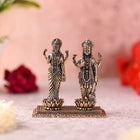 Brass Lord Vishnu And Lakshmi Standing Idol (3.2 Inch)